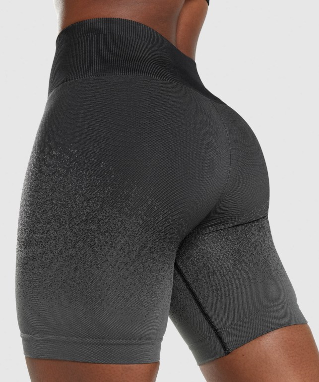 Gymshark Adapt Ombre Seamless Cycling Şort Kadın Siyah Gri | 273-GTLBKI