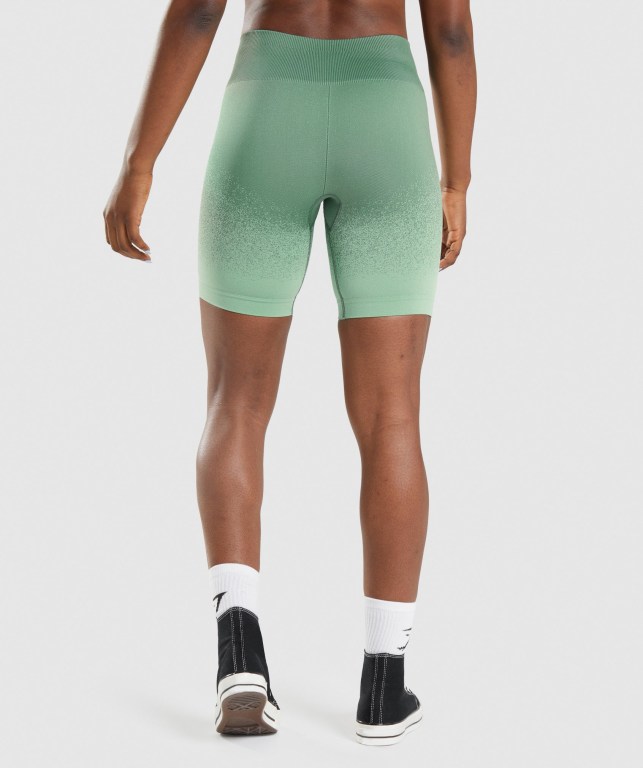 Gymshark Adapt Ombre Seamless Cycling Şort Kadın Yeşil Açık Yeşil | 510-ZUELCV