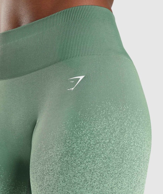 Gymshark Adapt Ombre Seamless Cycling Şort Kadın Yeşil Açık Yeşil | 510-ZUELCV