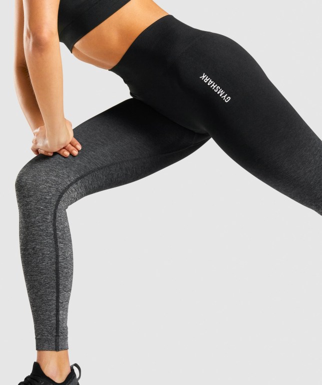 Gymshark Adapt Ombre Seamless High Waisted Tayt Kadın Siyah Siyah | 043-KVITAP