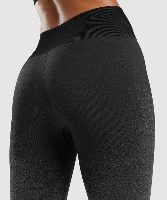 Gymshark Adapt Ombre Seamless High Waisted Tayt Kadın Siyah Gri | 809-HTWSZO