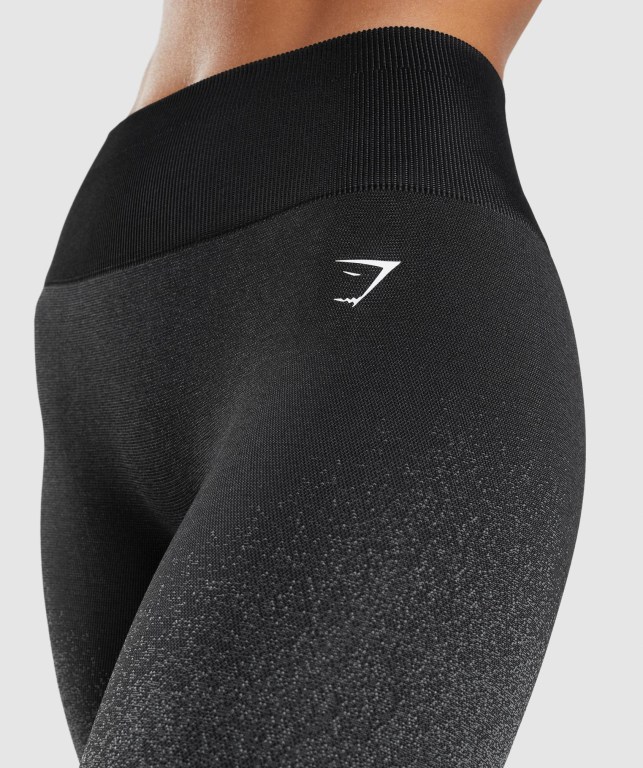 Gymshark Adapt Ombre Seamless High Waisted Tayt Kadın Siyah Gri | 809-HTWSZO