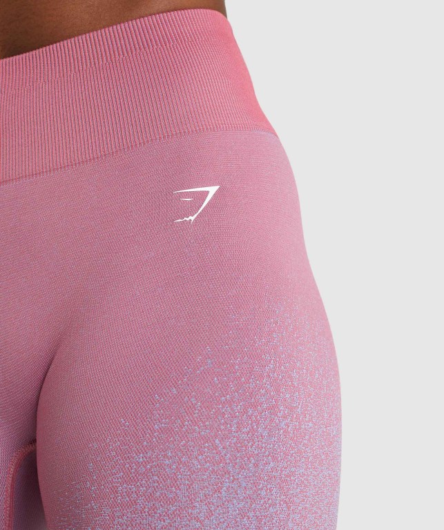 Gymshark Adapt Ombre Seamless High Waisted Tayt Kadın Pembe Pembe Açık Mavi | 946-LPRXFC