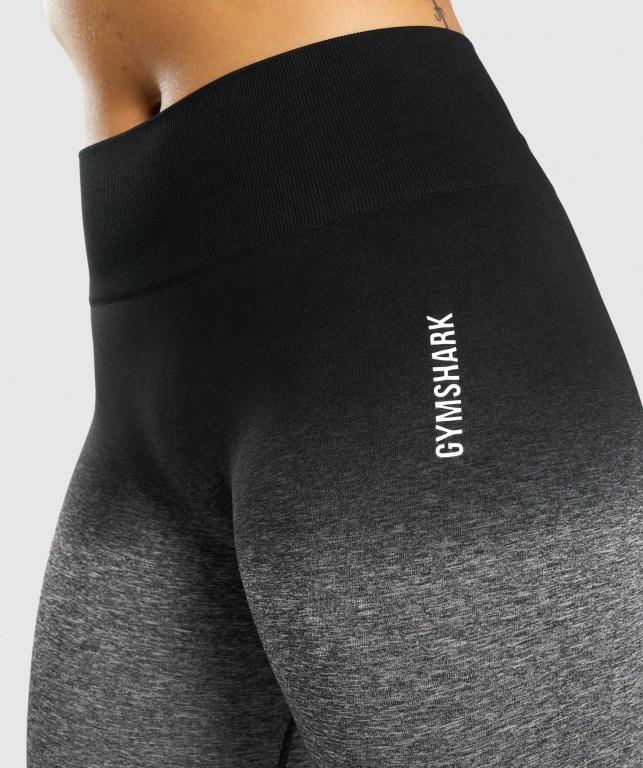 Gymshark Adapt Ombre Seamless Şort Kadın Siyah Siyah | 347-YOTQDV