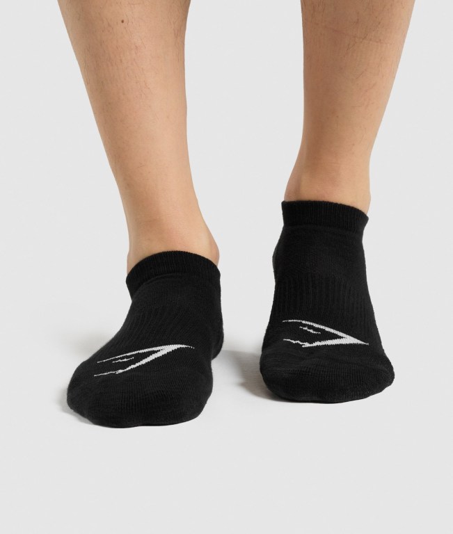 Gymshark Ankle 3pk Çorap Erkek Beyaz Açık Gri Siyah | 348-MOFIWH