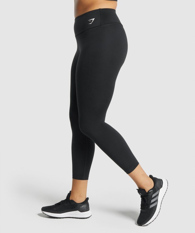 Gymshark Antrenman 7/8 High Waisted Tayt Kadın Siyah | 314-BEISLQ