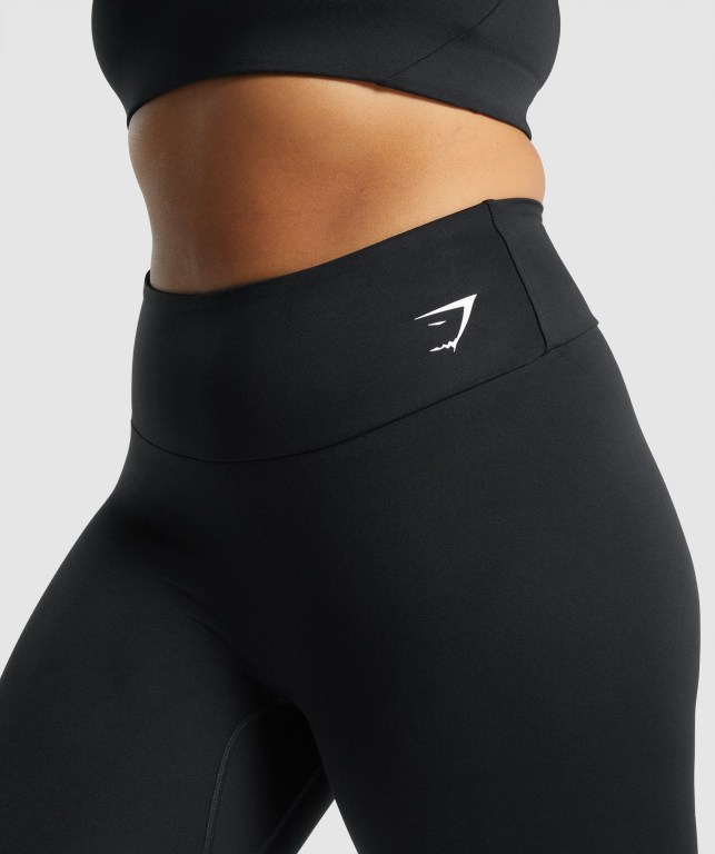 Gymshark Antrenman 7/8 High Waisted Tayt Kadın Siyah | 314-BEISLQ