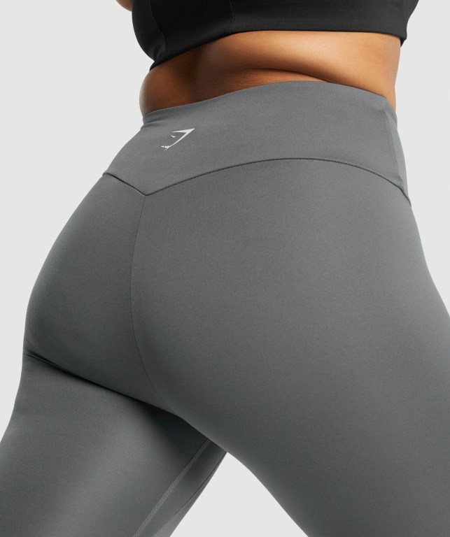 Gymshark Antrenman 7/8 High Waisted Tayt Kadın Gri | 382-QMLSIC