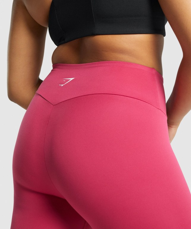 Gymshark Antrenman Cropped High Waisted Tayt Kadın Pembe | 731-OWELGI