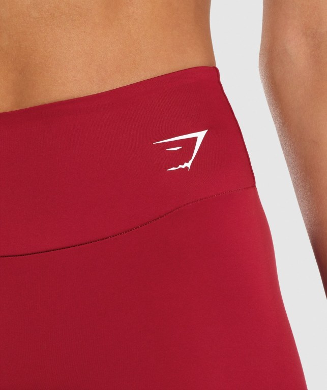 Gymshark Antrenman High Waisted Tayt Kadın Bordo | 294-XNRBYC