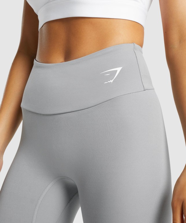 Gymshark Antrenman High Waisted Tayt Kadın Gri | 352-DKJMYA