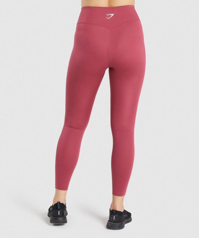 Gymshark Antrenman High Waisted Tayt Kadın Pembe | 569-HQKUVA