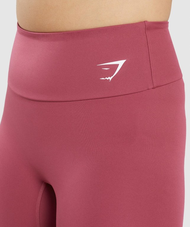 Gymshark Antrenman High Waisted Tayt Kadın Pembe | 569-HQKUVA