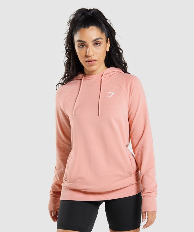 Gymshark Antrenman Kapüşonlu Sweatshirt Kadın Pembe | 215-ZNVPEO