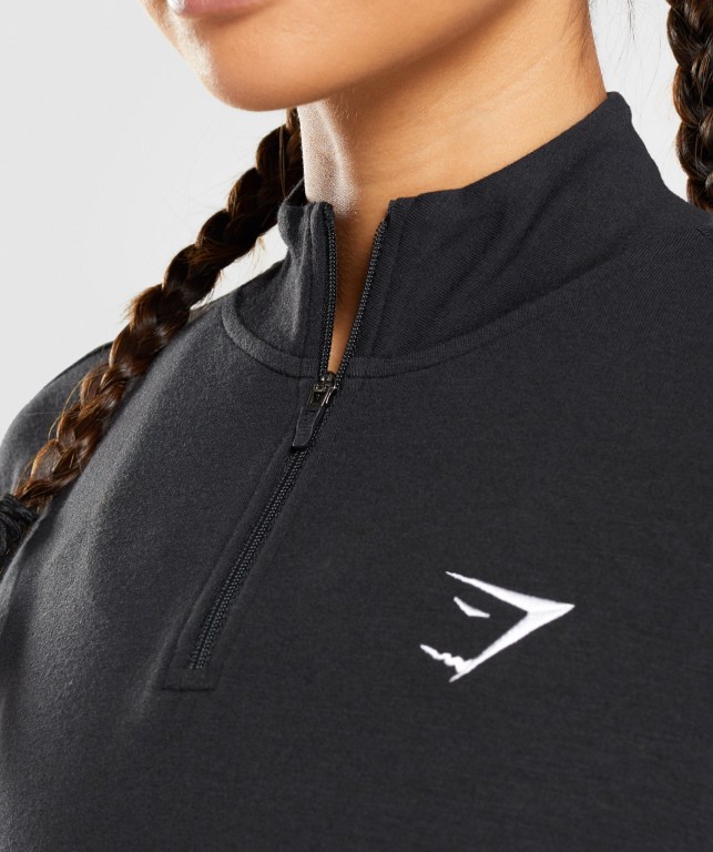 Gymshark Antrenman Pippa Kapüşonlu Sweatshirt Kadın Siyah | 910-TECMUI