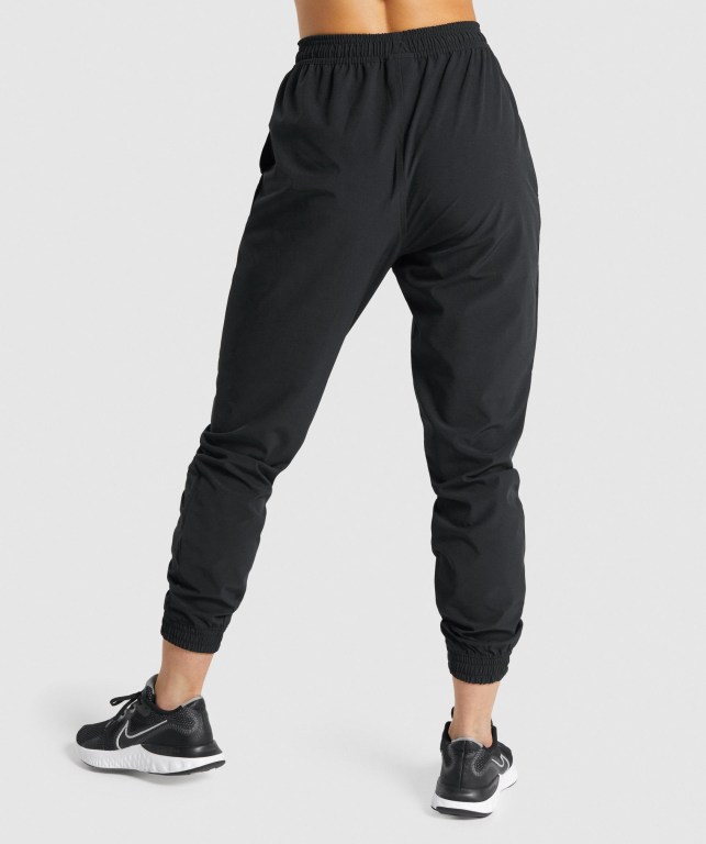 Gymshark Antrenman Woven Jogger Pantolon Kadın Siyah | 648-WCZMFD