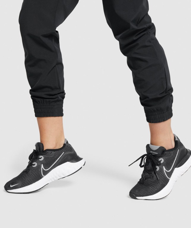 Gymshark Antrenman Woven Jogger Pantolon Kadın Siyah | 648-WCZMFD