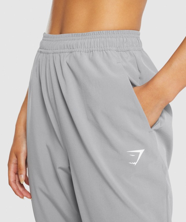 Gymshark Antrenman Woven Jogger Pantolon Kadın Gri | 802-MJACYE