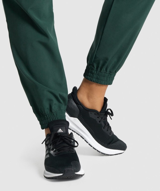 Gymshark Antrenman Woven Jogger Pantolon Kadın Koyu Yeşil | 827-FOCBWH