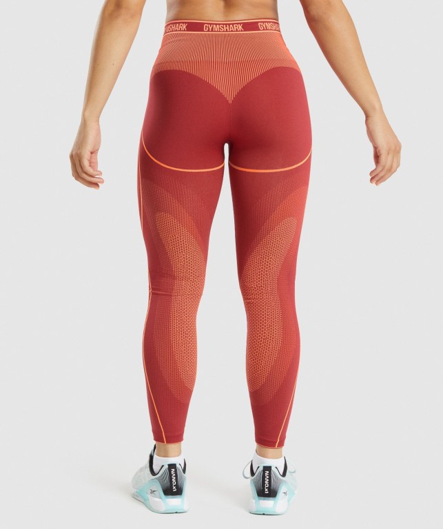 Gymshark Apex Seamless High Rise High Waisted Tayt Kadın Bordo | 457-PXLBQF