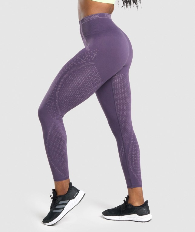 Gymshark Apex Seamless High Waisted Tayt Kadın Mor Açık Mor | 571-GHLSXP