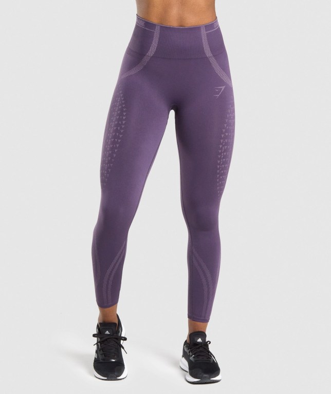 Gymshark Apex Seamless High Waisted Tayt Kadın Mor Açık Mor | 571-GHLSXP