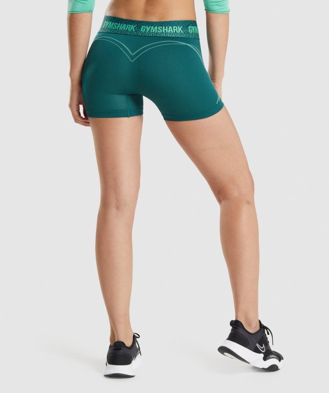 Gymshark Apex Seamless Low Rise Şort Kadın Turkuaz | 426-ONJRZF