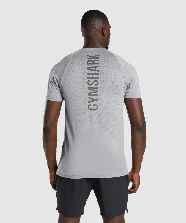 Gymshark Apex Seamless Tişört Erkek Gri | 653-DPHQFM