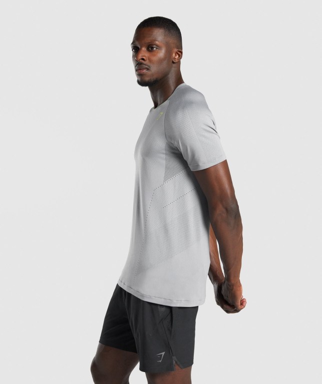 Gymshark Apex Seamless Tişört Erkek Gri | 653-DPHQFM