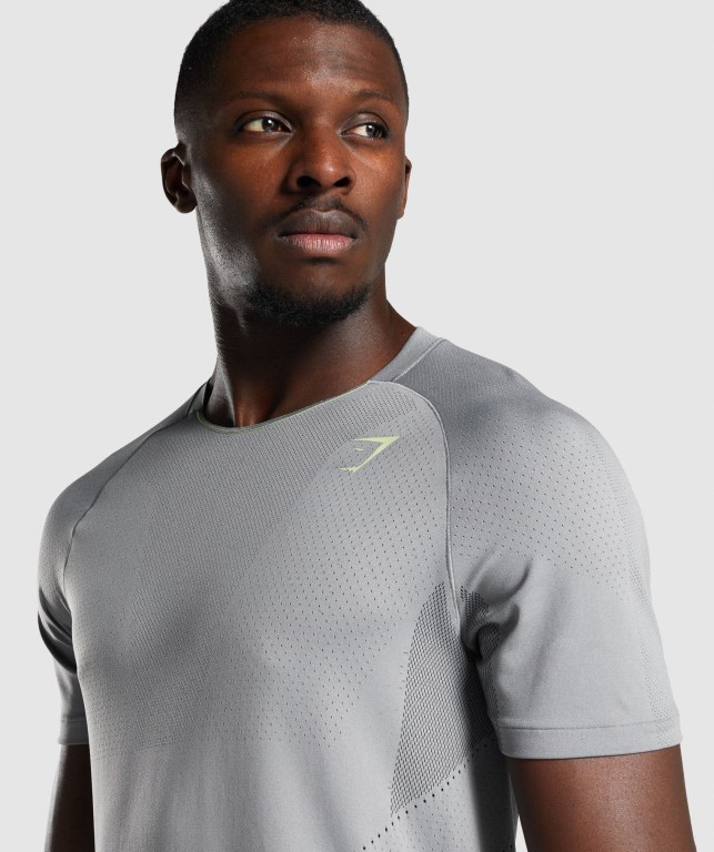 Gymshark Apex Seamless Tişört Erkek Gri | 653-DPHQFM