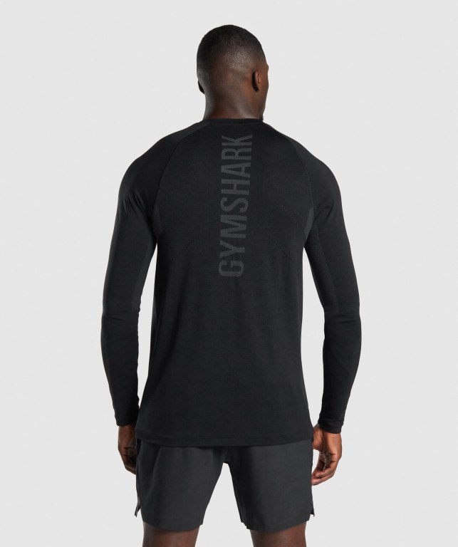 Gymshark Apex Seamless Tişört Erkek Siyah | 705-PDUJAY