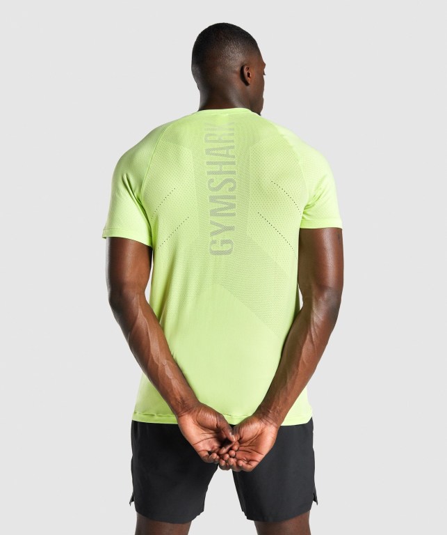 Gymshark Apex Seamless Tişört Erkek Yeşil | 869-NCVMPS