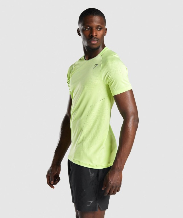 Gymshark Apex Seamless Tişört Erkek Yeşil | 869-NCVMPS