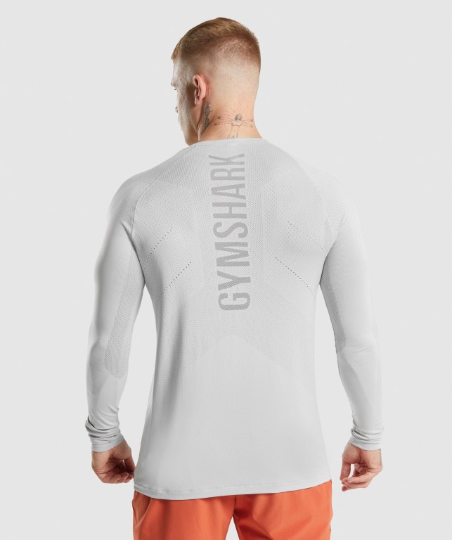 Gymshark Apex Tişört Erkek Açık Gri Gri | 752-PVHDFS