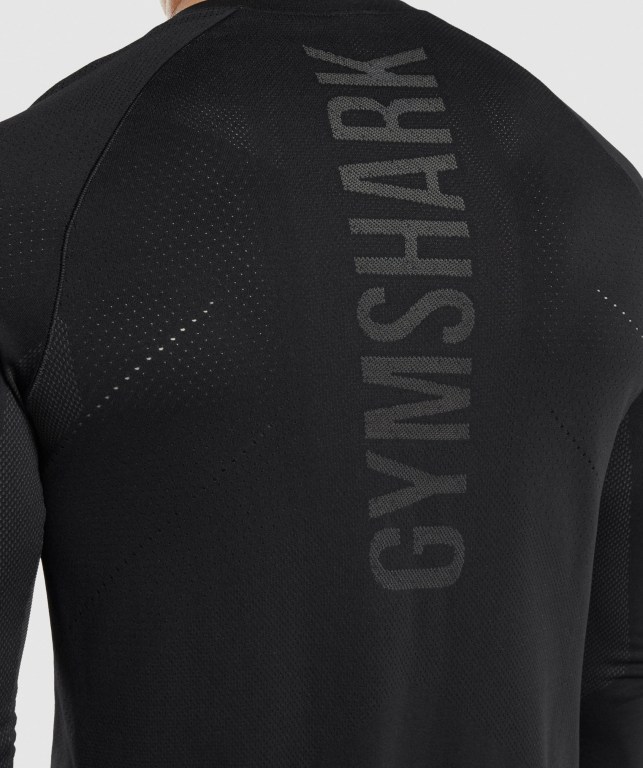 Gymshark Apex Tişört Erkek Siyah | 374-WSEVUB