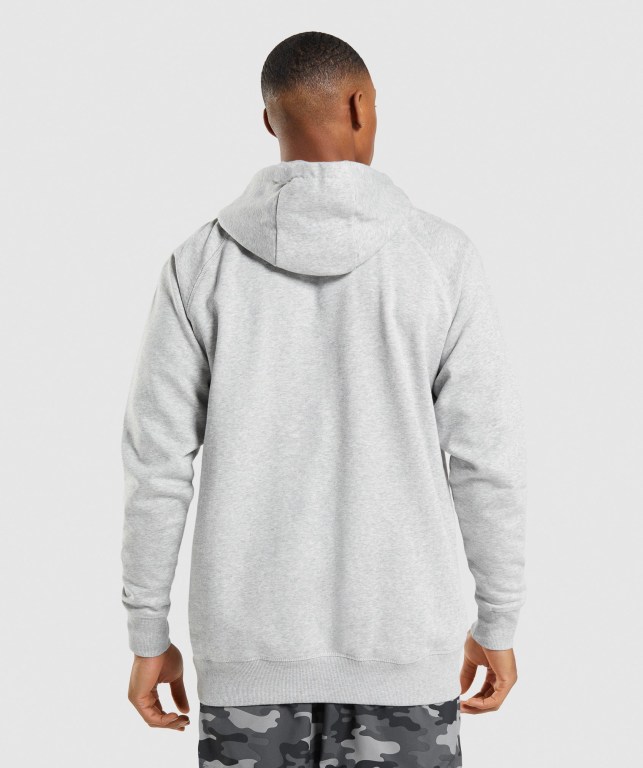 Gymshark Apollo Kapüşonlu Sweatshirt Erkek Açık Gri | 068-GDXRLZ