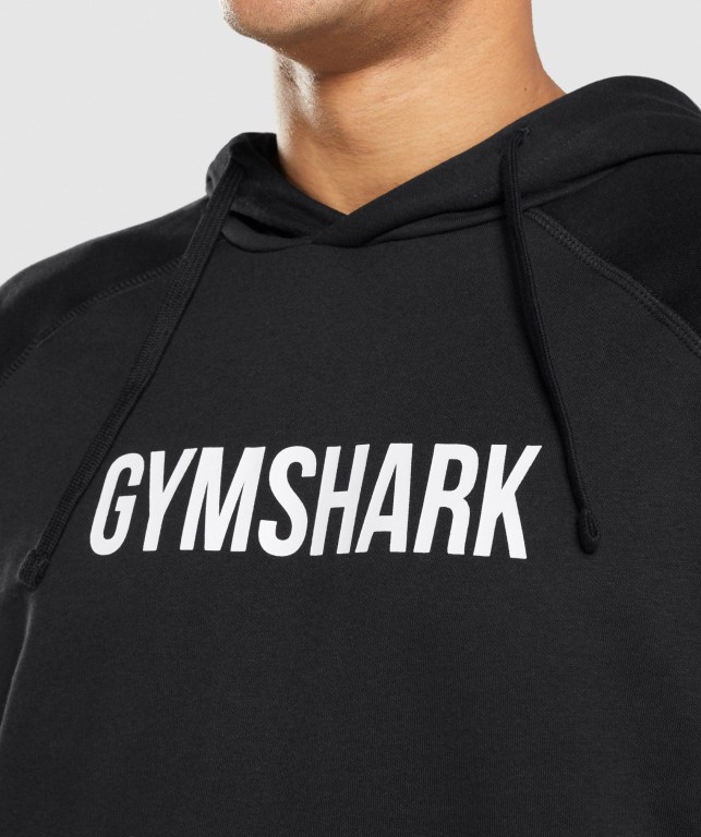 Gymshark Apollo Kapüşonlu Sweatshirt Erkek Siyah | 437-HNSFXU