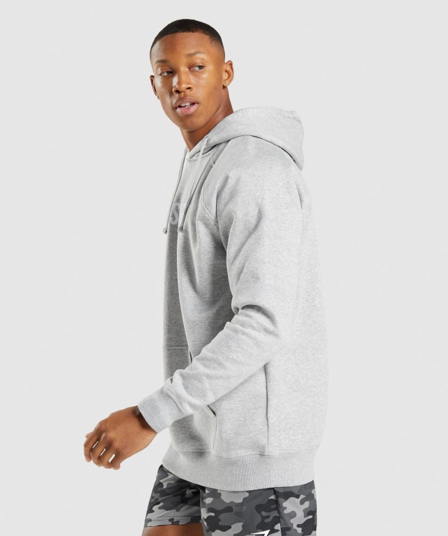 Gymshark Apollo Kapüşonlu Sweatshirt Erkek Açık Gri | 590-ZJGTEQ