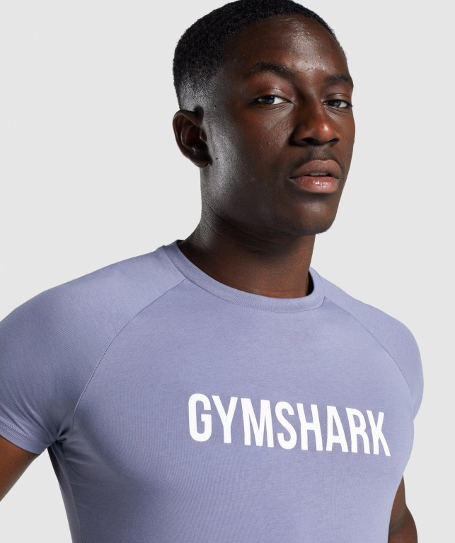 Gymshark Apollo Tişört Erkek Açık Mavi | 270-IPUYVN