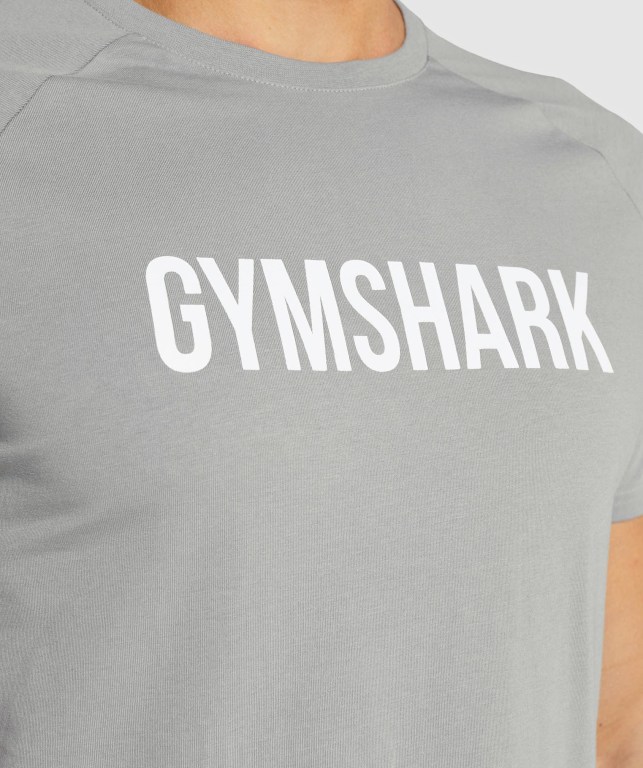 Gymshark Apollo Tişört Erkek Gri | 156-OSZJHG