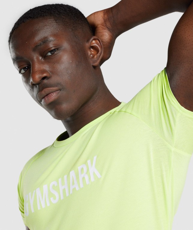 Gymshark Apollo Tişört Erkek Yeşil | 571-ISPBRK