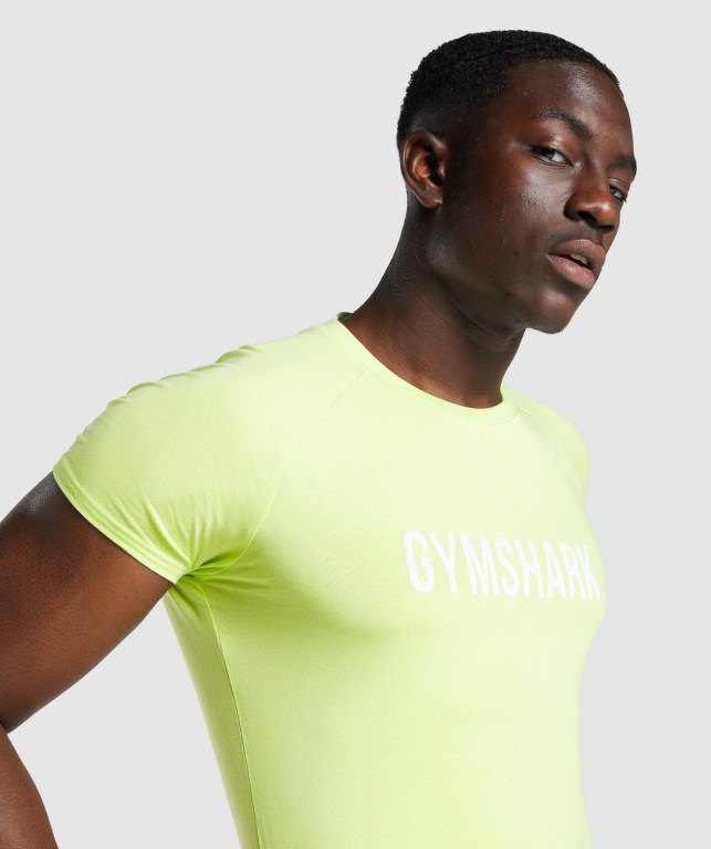 Gymshark Apollo Tişört Erkek Yeşil | 571-ISPBRK