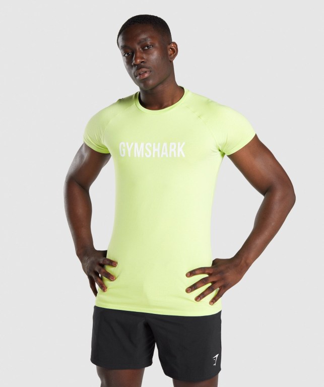 Gymshark Apollo Tişört Erkek Yeşil | 571-ISPBRK