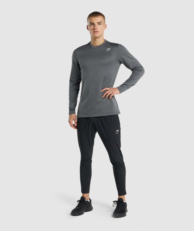 Gymshark Arrival Crew Sweatshirt Kapüşonlu Sweatshirt Erkek Gri | 240-LAYTFG