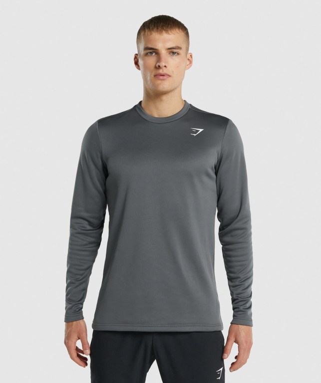 Gymshark Arrival Crew Sweatshirt Kapüşonlu Sweatshirt Erkek Gri | 240-LAYTFG