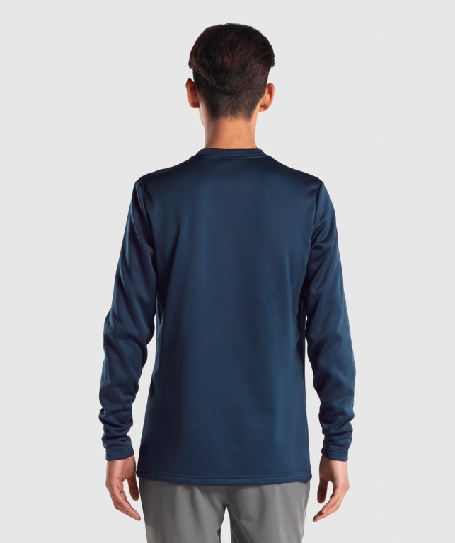 Gymshark Arrival Crew Sweatshirt Kapüşonlu Sweatshirt Erkek Lacivert | 876-BROHZQ