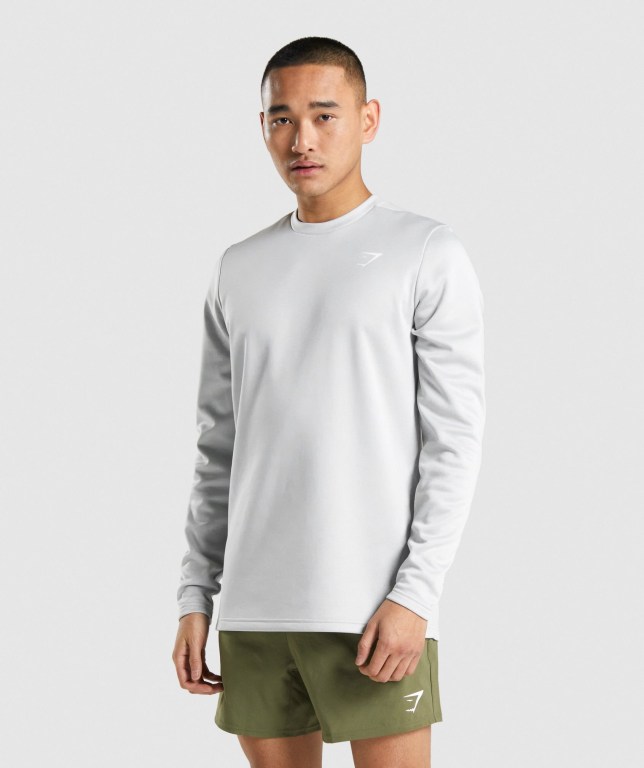 Gymshark Arrival Crew Sweatshirt Kapüşonlu Sweatshirt Erkek Açık Gri | 953-HJZXDS