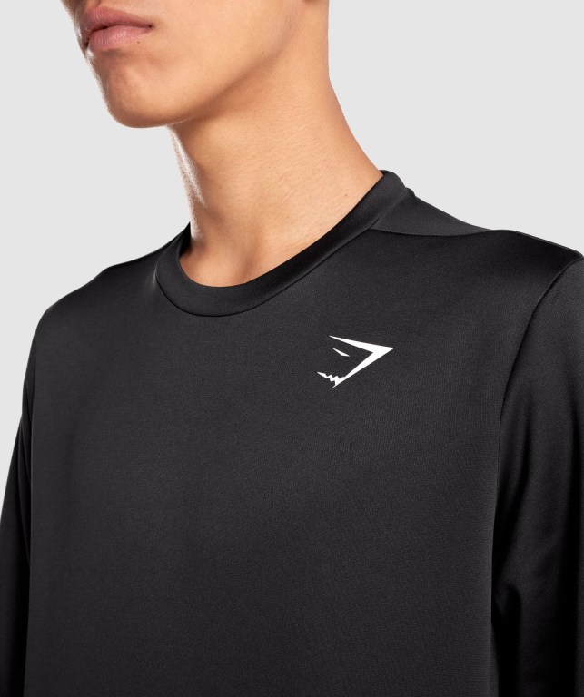 Gymshark Arrival Crew Sweatshirt Kapüşonlu Sweatshirt Erkek Siyah | 968-QKEJXW