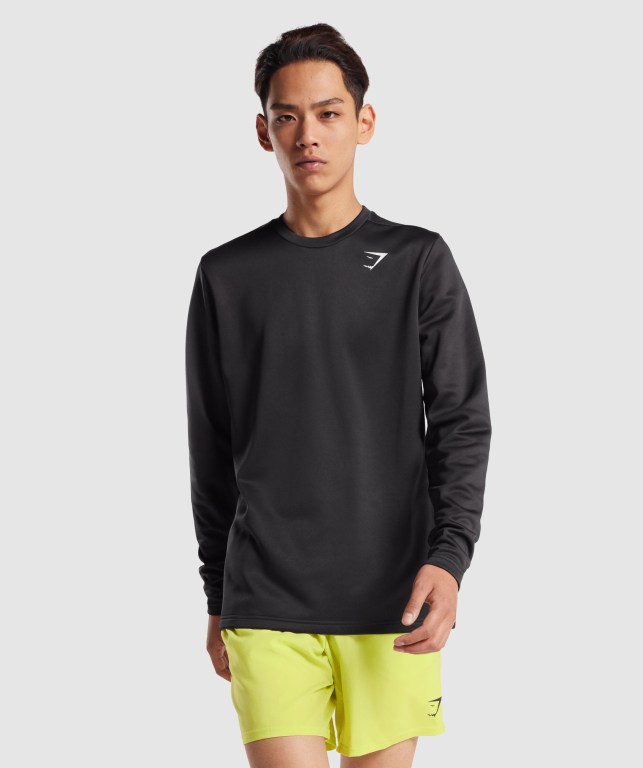 Gymshark Arrival Crew Sweatshirt Kapüşonlu Sweatshirt Erkek Siyah | 968-QKEJXW