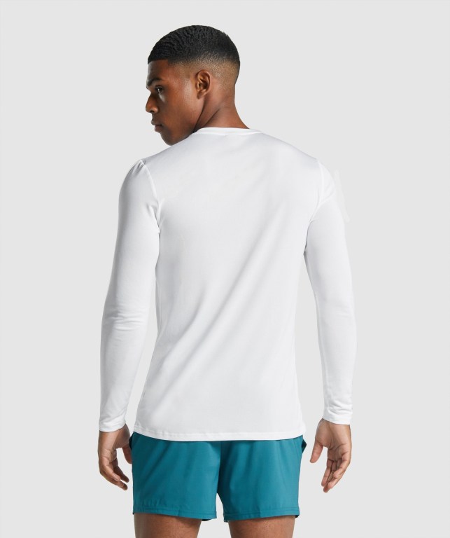 Gymshark Arrival Graphic Tişört Erkek Beyaz | 598-PQFCKW